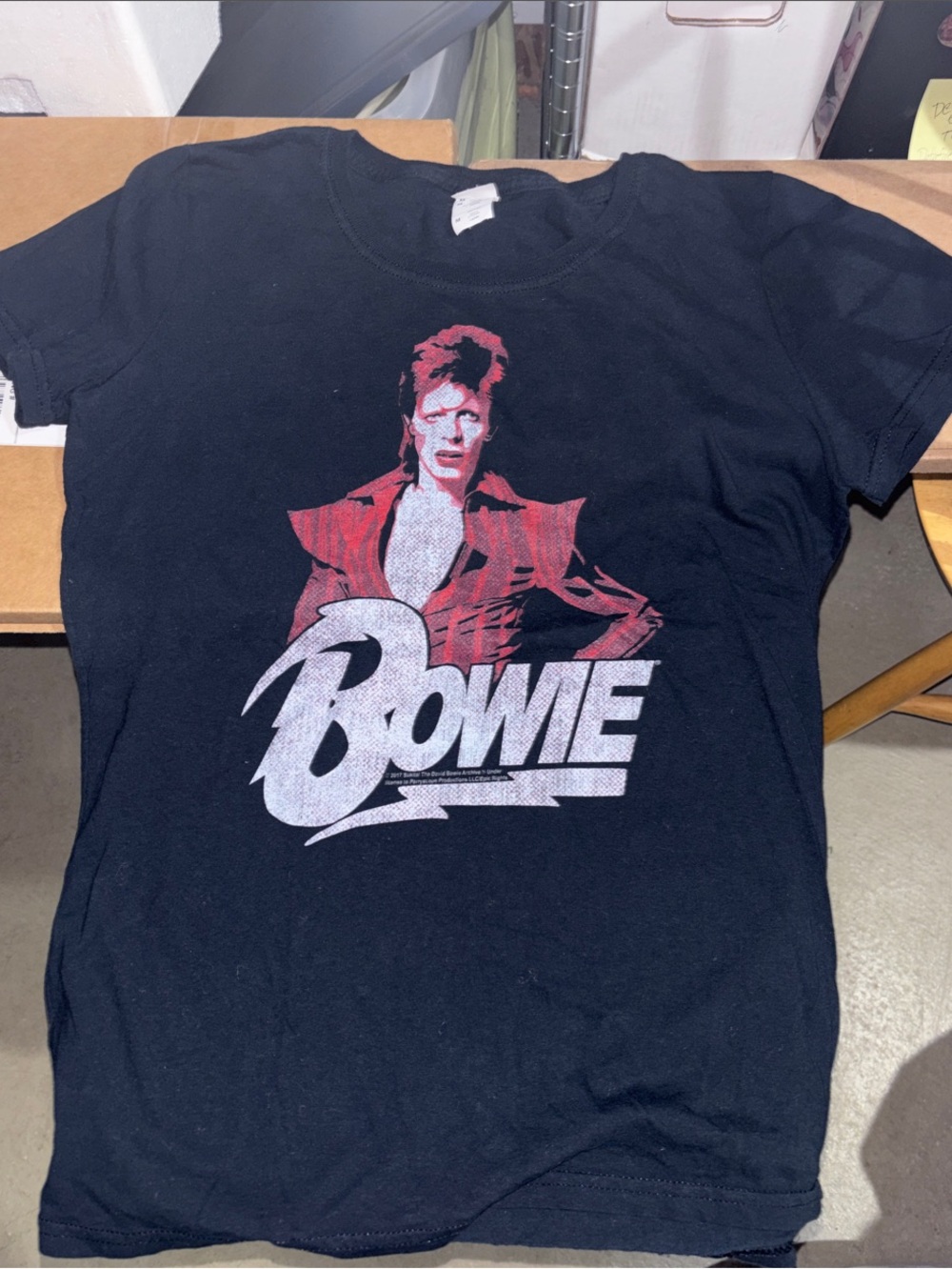 Black Women’s Graphic Bowie T‑Shirt - Rock Band Logo